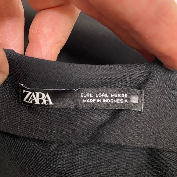 Zara Black Midi Dress Sz Large EUC - Picture 9 of 10